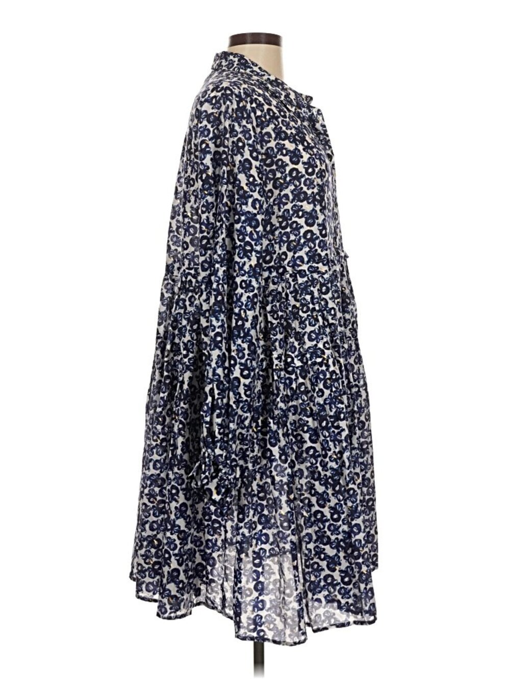MUNTHE Blue White Floral Ruffle Shirt Dress EU 40 US 10 - Picture 6 of 7
